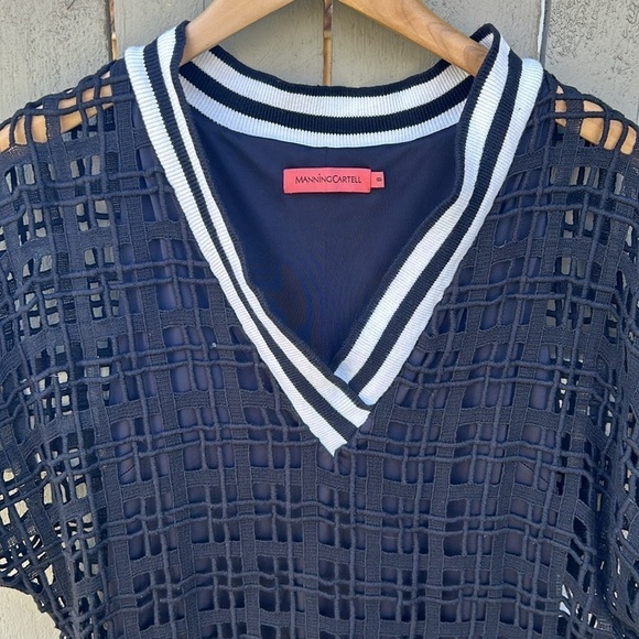 Manning Cartell Open Knit Dress Contemporary Luxury Sz 8 - Picture 2 of 5